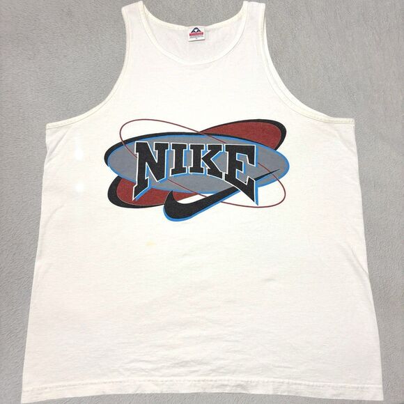 Nike Other - Rare Vintage NIKE Spell Out Men’s XL Basketball Graphic Tank Top T Shirt 80s 90s